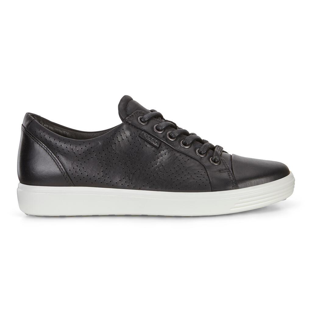 Baskets Ecco Soft 7 Perf Tie Femme Noir 0629-ZYVBS